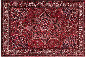 handmade Traditional Heriz Burgundy Beige Hand Knotted RECTANGLE 100% Wool Pile area rug 10x12